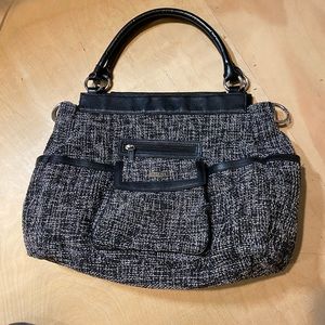 MICHE Prima Base, Handles, Bag & Shell Tweed Black & White
